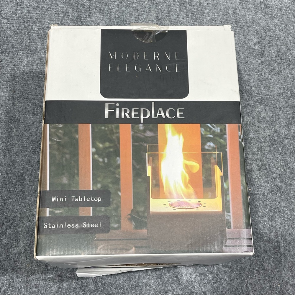 Stainless Steel Mini Tabletop Fireplace